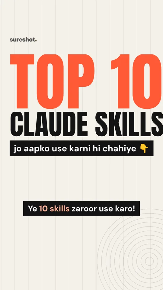 Top 10 Claude skills reel cover