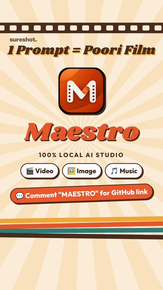 Maestro: 100% local AI studio reel cover